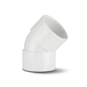 Polypipe Waste White 40mm Obtuse Bend 45 Degree WS18W
