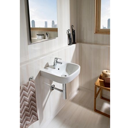 Roca Debba Wall-Hung 1 Taphole Basin 450 X 370mm White A32599700U