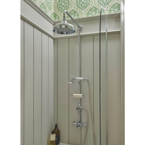 Heritage Trinity Exposed Dual Outlet Thermostatic Mixer Shower Chrome STRCDUAL02