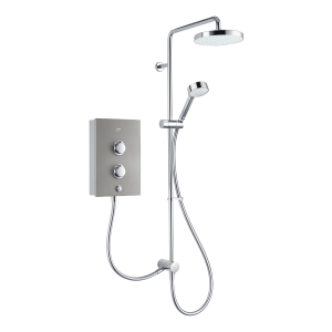Mira Decor Dual Outlet 10.8kW Electric Shower Warm Silver 1.1894.003