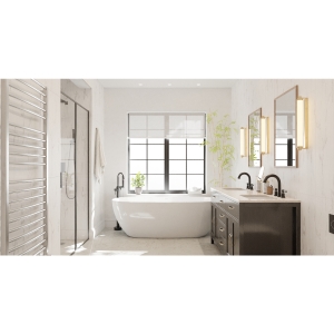 iflo Roman Marble Tile Effect Easy Lock Wall Panel 2400mm x 620mm 188101