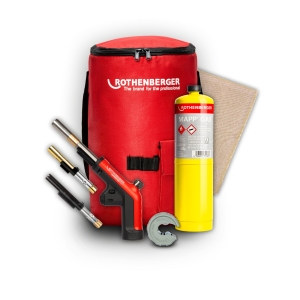 Rothenberger Superfire Pro Hotbag - Includes Superfire Pro Gas Torch including 2x Heads, Pro-Cut Copper Pipe Cutter 15mm, Disposable Mapp Cartridge, Soldering Mat & Hotbag Carry Bag 1000005304