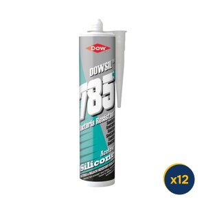 Dow Corning Dowsil 785 Bacteria Resistant Sanitary Silicone Sealant Clear 310ml (Pack of 12) 3279111PK