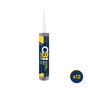 OB1 Multi-Surface Construction Sealant & Adhesive White 290ml OB1SCS290W (Pack of 12) 30630708PK