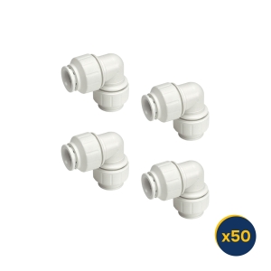 JG Speedfit Equal Elbow 15mm Multibuy Pack of 50 PEM0315W-L-MCP